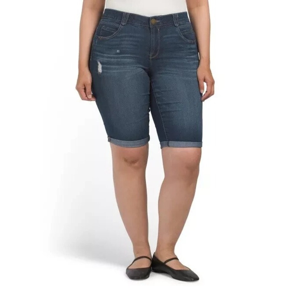 Democracy Ab Solution Jean Shorts - Women's 24W, Medium Blue, Stylish & Comfy